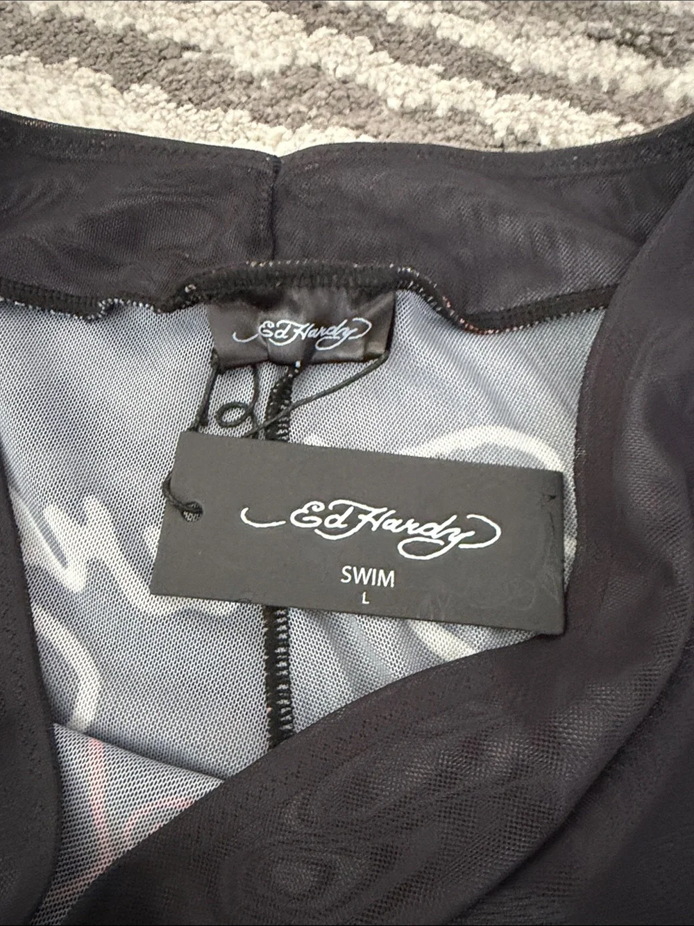Ed Hardy Rose Mesh Swim Cover Up Pants